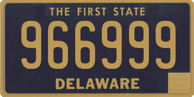 DE license plate 966999