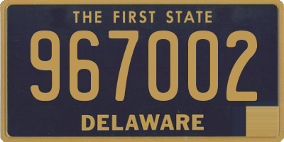 DE license plate 967002