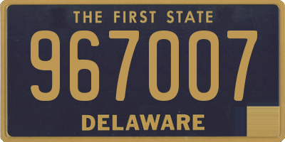 DE license plate 967007