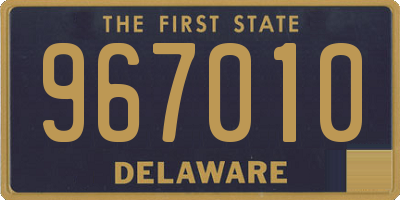 DE license plate 967010