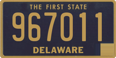 DE license plate 967011