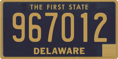 DE license plate 967012