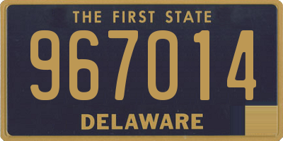 DE license plate 967014