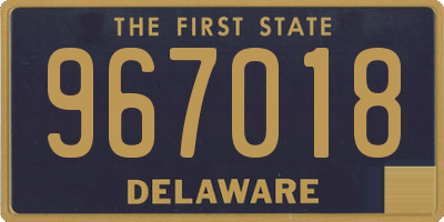 DE license plate 967018