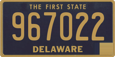 DE license plate 967022