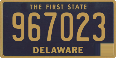 DE license plate 967023