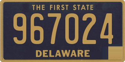 DE license plate 967024