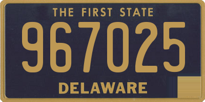 DE license plate 967025