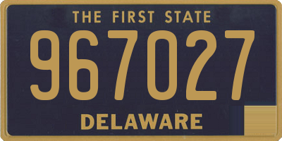 DE license plate 967027