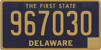 DE license plate 967030