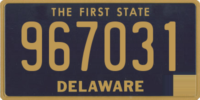 DE license plate 967031