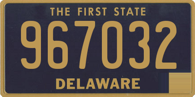 DE license plate 967032