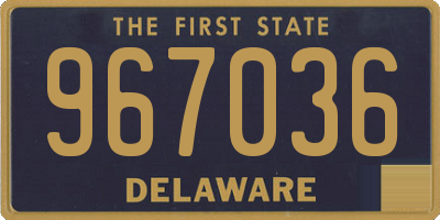 DE license plate 967036