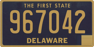 DE license plate 967042