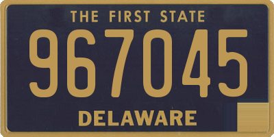 DE license plate 967045