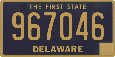 DE license plate 967046