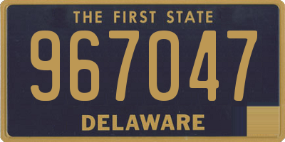 DE license plate 967047