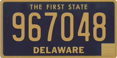 DE license plate 967048