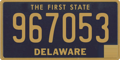 DE license plate 967053