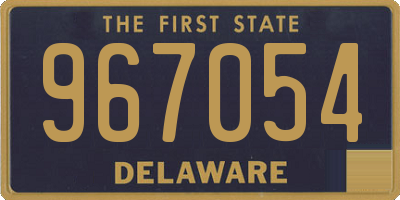 DE license plate 967054