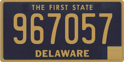 DE license plate 967057