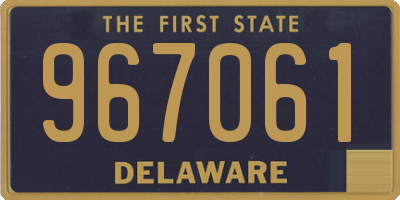 DE license plate 967061