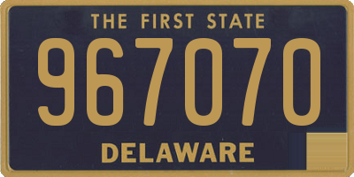 DE license plate 967070