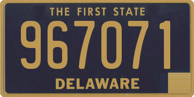 DE license plate 967071