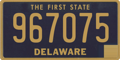 DE license plate 967075