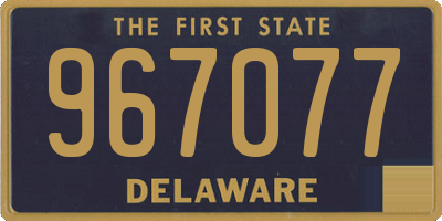 DE license plate 967077