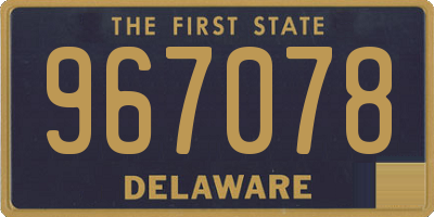 DE license plate 967078