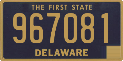 DE license plate 967081