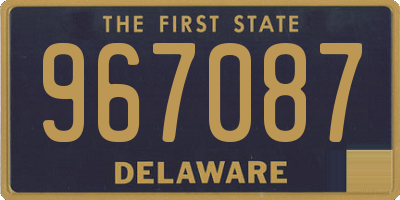 DE license plate 967087