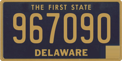 DE license plate 967090