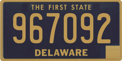 DE license plate 967092