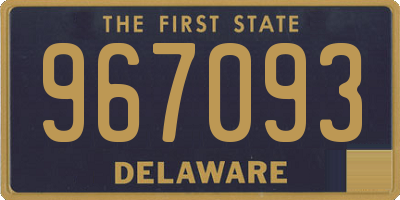 DE license plate 967093