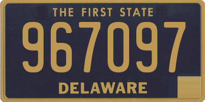 DE license plate 967097