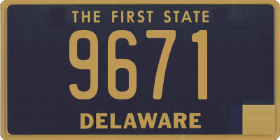 DE license plate 9671