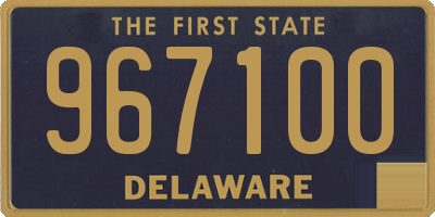 DE license plate 967100