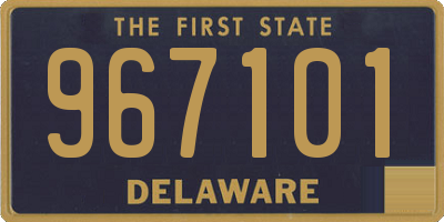 DE license plate 967101