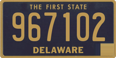 DE license plate 967102