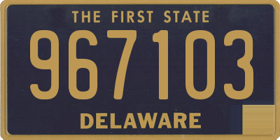 DE license plate 967103