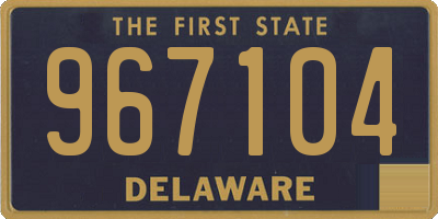 DE license plate 967104