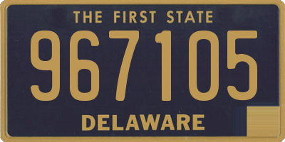 DE license plate 967105