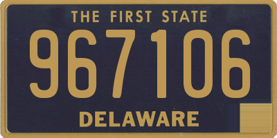 DE license plate 967106