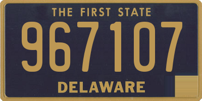 DE license plate 967107