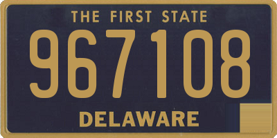 DE license plate 967108