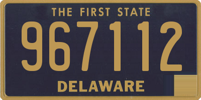 DE license plate 967112