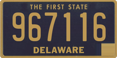 DE license plate 967116