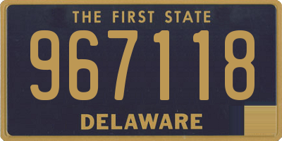 DE license plate 967118